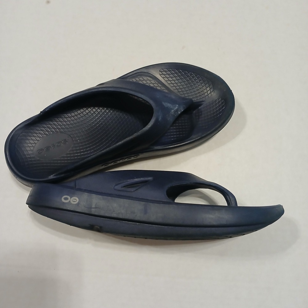 OOFOS Original Recovery Sandals Mens 7 Womens 9, 40 Flip Flop Thong Shoes Blue